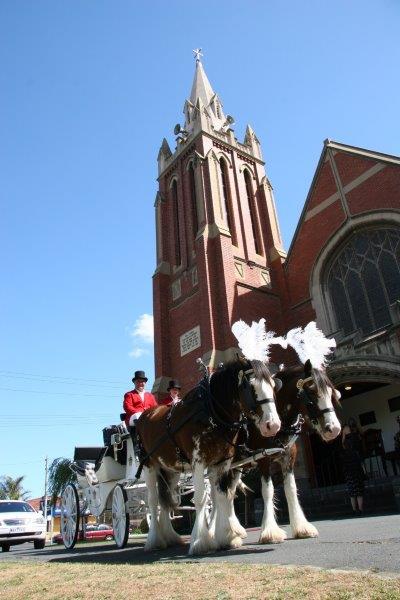 Melbourne Church Weddings Horse Drawn Carriage